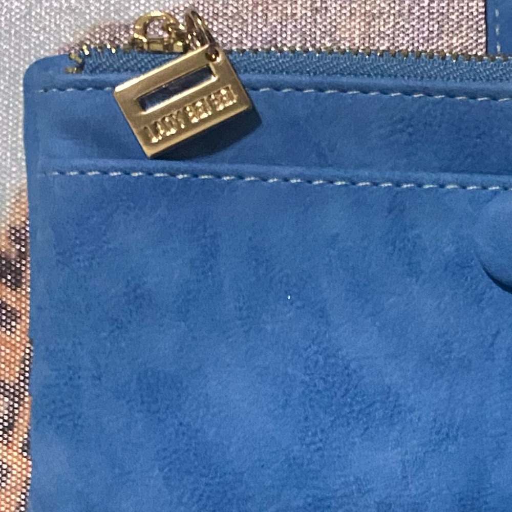 Women’s Lady Bei Bei blue suede wallet